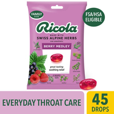 Ricola Berry Medley Throat Drops - 45 Count - Image 1