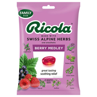 Ricola Berry Medley Throat Drops 45 Count Safeway