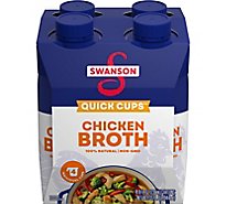 Swanson Chicken Broth 8oz Quick Cups Pack Of 4 - 32 FZ
