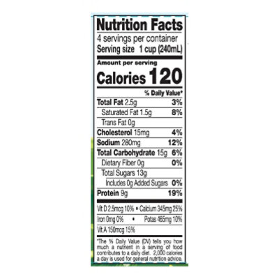 Meadow Gold Buttermilk 1% Lowfat Cultured Quart Plastic Bottle - 1 Quart - Image 5