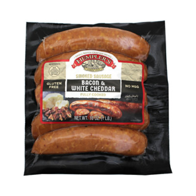 Hempler Bacon & White Cheddar Smoked Sausage - 16 OZ - Image 1