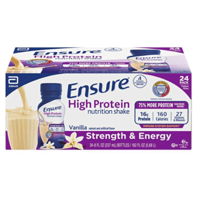 Ensure High Protein Vanilla Ready to Drink Meal Replacement Shake - 24-8 Fl. Oz. - Image 3