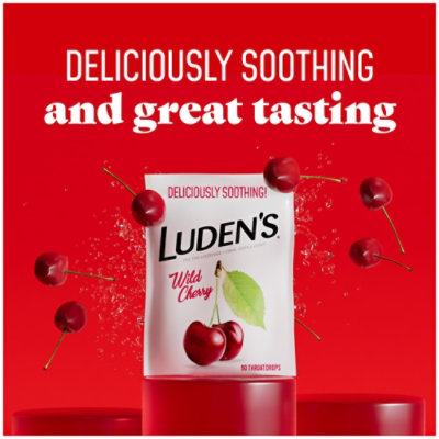 Ludens Wild Cherry Sore Throat Lozenges Bag - 90 Count - Image 2