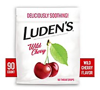 Ludens Wild Cherry Sore Throat Lozenges Bag - 90 Count