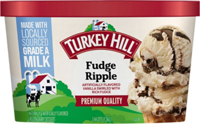 Turkey Hill Premium Fudge Ripple Ice Cream - 46 Fl. Oz. - Image 5