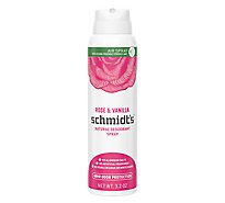 Schmidts Rose & Vanilla Deodorant Spray - 3.2 Fl. Oz.