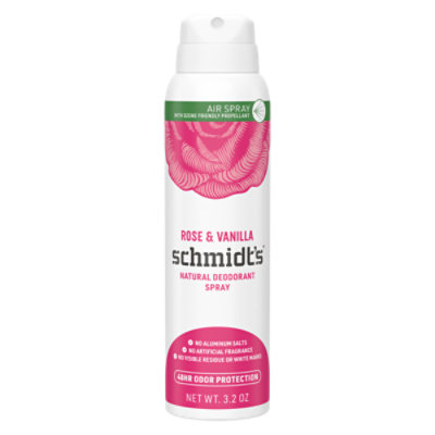 Schmidts Rose & Vanilla Deodorant Spray - 3.2 Fl. Oz. - Image 1