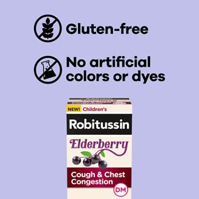 Robitussin Childrens Elderberry Cough And Chest Congestion Syrup - 4 Oz - Image 5