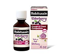 Robitussin Childrens Elderberry Cough And Chest Congestion Syrup - 4 Oz