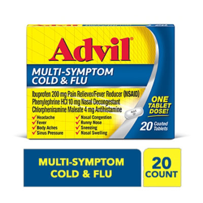 Advil Multi Symptom Cold And Flu Tablets - 20 Count - Image 1