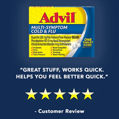 Advil Multi Symptom Cold And Flu Tablets - 20 Count - Image 2