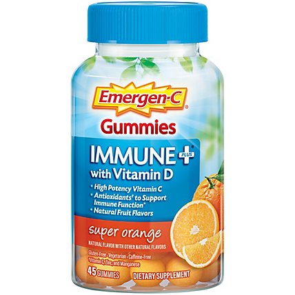 Emergen-C Immune Plus Orange Gummies - 45 Count - Image 2