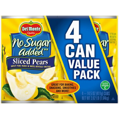 Del Monte Sliced Pears No Sugar Added - 4-14.5 Oz - Image 3