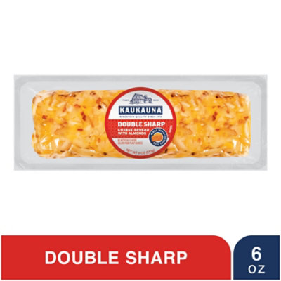 Kaukauna Double Sharp Cheddar Cln Log - 6 OZ