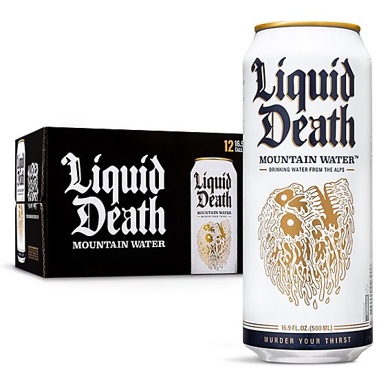 Liquid Death 100% Mountain Still Water Pack - 12-16.9 Fl. Oz.