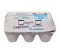 Lucerne Cage Free Brown Large Grade A Eggs - 6 Count