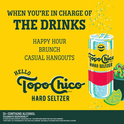 Topo Chico Hard Seltzer Strawberry Guava Hard Seltzer 4.7% ABV Cans - 12-12 Fl. Oz. - Image 2