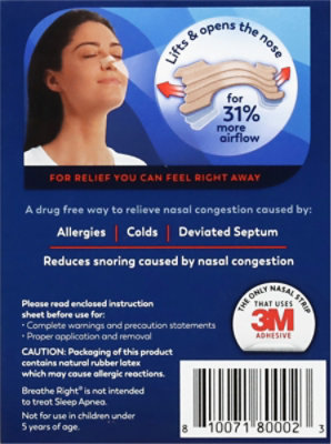 Breathe Right Extra Strength Tan Nasal Strips - 26 Count - Image 5