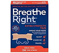 Breathe Right Extra Strength Tan Nasal Strips - 26 Count