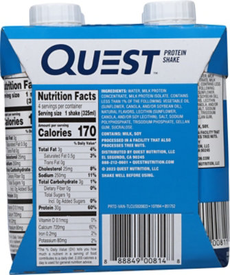 Quest Ready To Drink Vanilla Protein Shake - 44 Fl. Oz. - Image 6