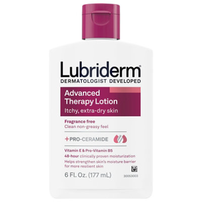 Lubriderm Advanced Therapy Fragrance-free Lotion, Vitamin E, 6 Fl. Oz - 6 FZ - Image 3