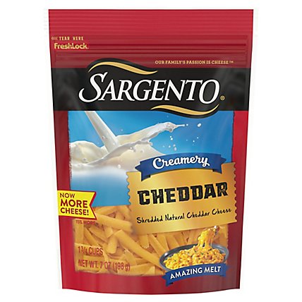 Sargento Creamy Shredded Cheddar Cheese - 7 Oz - Image 2