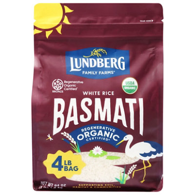 Lundberg Family Farms Organic California White Basmati Rice - 4 Lb - Image 1