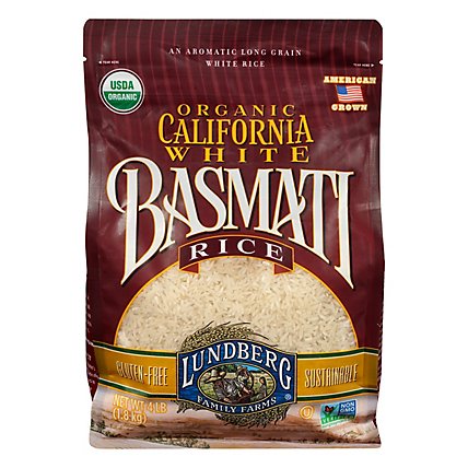 Lundberg White Basmati Rice - 4 Lb - Image 1