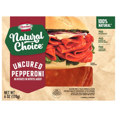 Hormel Natural Choice Uncured Pepperoni - 6 Oz - Image 1