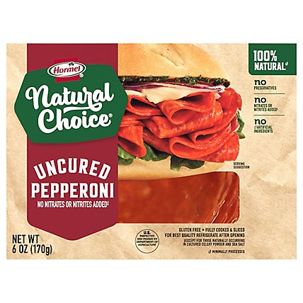 Hormel Natural Choice Uncured Pepperoni - 6 Oz - Image 1