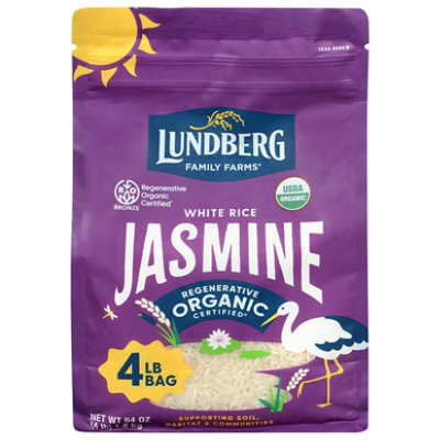 Lundberg Family Farms Organic California White Jasmine Rice - 4 Lb - Image 1