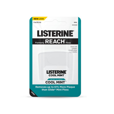 Listerine Reach Cool Mint Waxed Floss 55 Yards Each - EA - Image 1