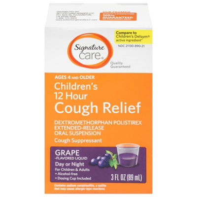 Signature Select/Care Grape Flavored Chidlrens Cough Relief Liquid - 3 Fl. Oz. - Image 4