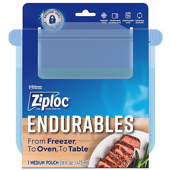 Ziploc Brand Endurables Reusable Medium Silicone Pouch - 16 Fl. Oz.