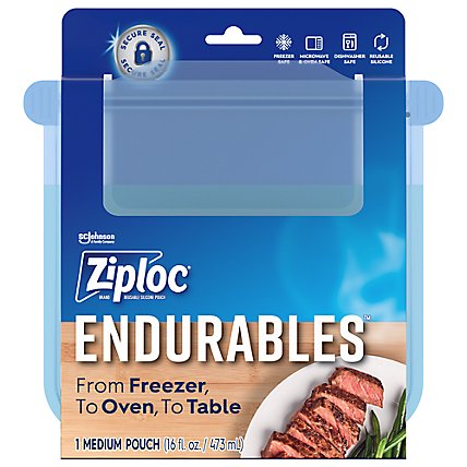Ziploc Brand Endurables Reusable Medium Silicone Pouch - 16 Fl. Oz. - Image 1