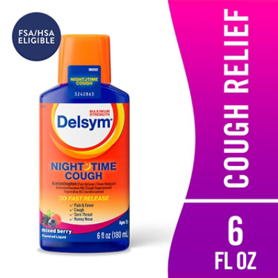 Delsym Adult Nighttime Cough Liquid - 6 Fl. Oz. - Image 1