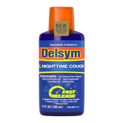 Delsym Adult Nighttime Cough Liquid - 6 Fl. Oz. - Image 1