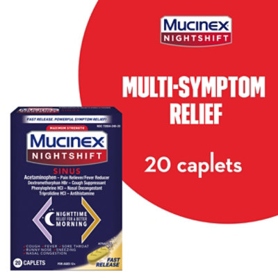 Mucinex Sinus-Max And Nightshift Caplets - 20 Count - Image 1