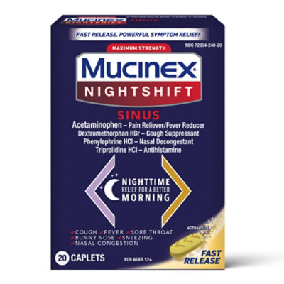 Mucinex Sinus-Max And Nightshift Caplets - 20 Count - Image 3