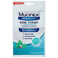 Mucinex InstaSoothe Alpine Herbs And Mint Sore Throat Plus Cough Relief - 20 Count - Image 1
