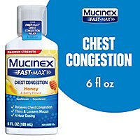 Mucinex Fast-MAX Honey And Cherry Flavor Chest Congestion Liquid - 6 Fl. Oz. - Image 1
