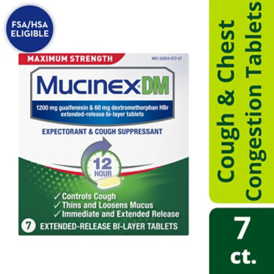 Mucinex DM 1200 mg - 7 Count - Image 1