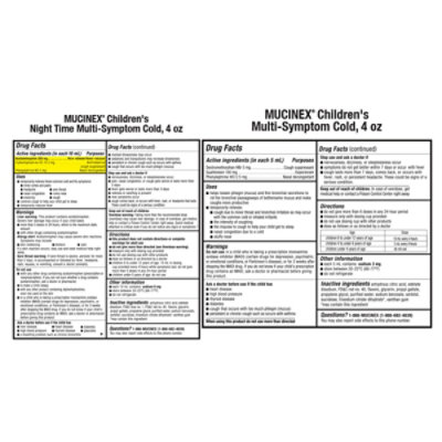 Mucinex Childrens MuLiteri Symptom Day & Night Cold Relief Liquid - 8 Fz - Image 5