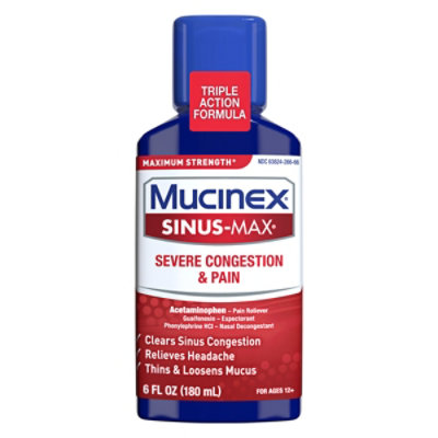 Mucinex Sinus-Max - 6 Fl. Oz. - Image 1