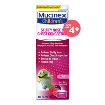 Mucinex Childrens Verry Bery Multi Sympton Cold Liquid - 4 Fl. Oz. - Image 2