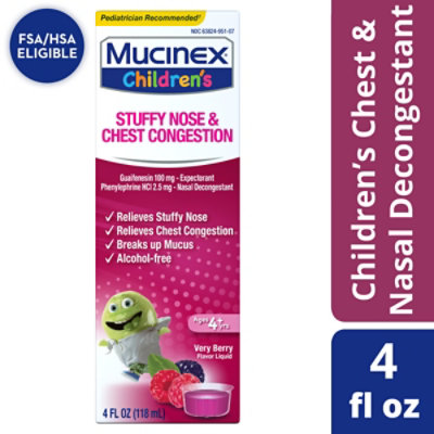 Mucinex Childrens Verry Bery Multi Sympton Cold Liquid - 4 Fl. Oz. - Image 1