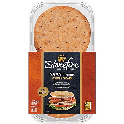 Stonefire Whole Grain Naan Rounds - 12.7 OZ - Image 2