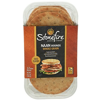 Stonefire Whole Grain Naan Rounds - 12.7 OZ - Image 1