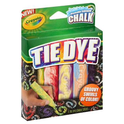 Crayola Tie Dye Washable Sidewalk Chalk - 5 Count - Image 1