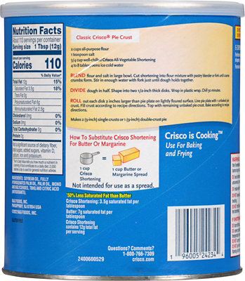 Crisco Regular Vegetable Shortening - 48 Oz - Image 2